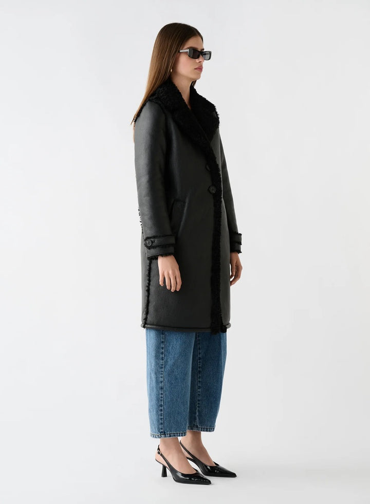 Maverick Shearling Coat | Black