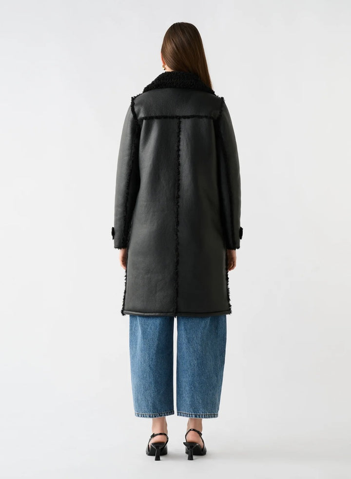 Maverick Shearling Coat | Black