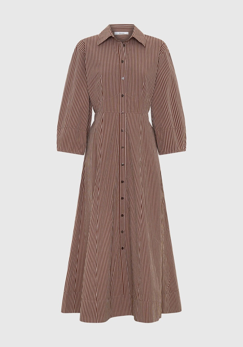 McKenna Stripe Dress | Chocolate