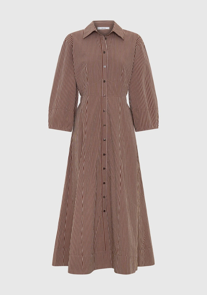 McKenna Stripe Dress | Chocolate