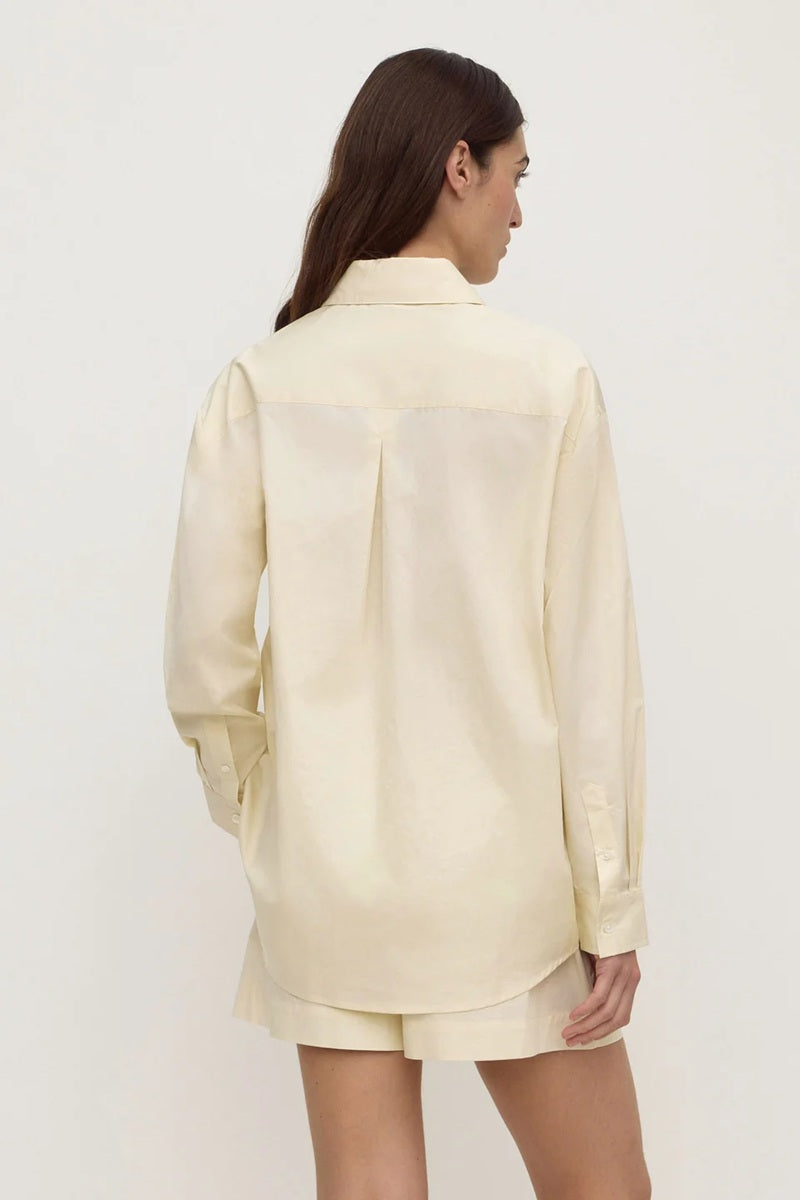 Micha Poplin Long Sleeve Shirt | Vanilla