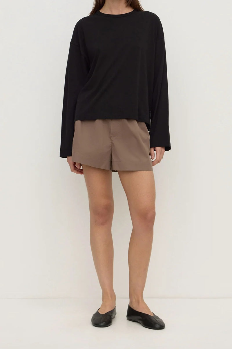 Micha Poplin Short | Dark Sand