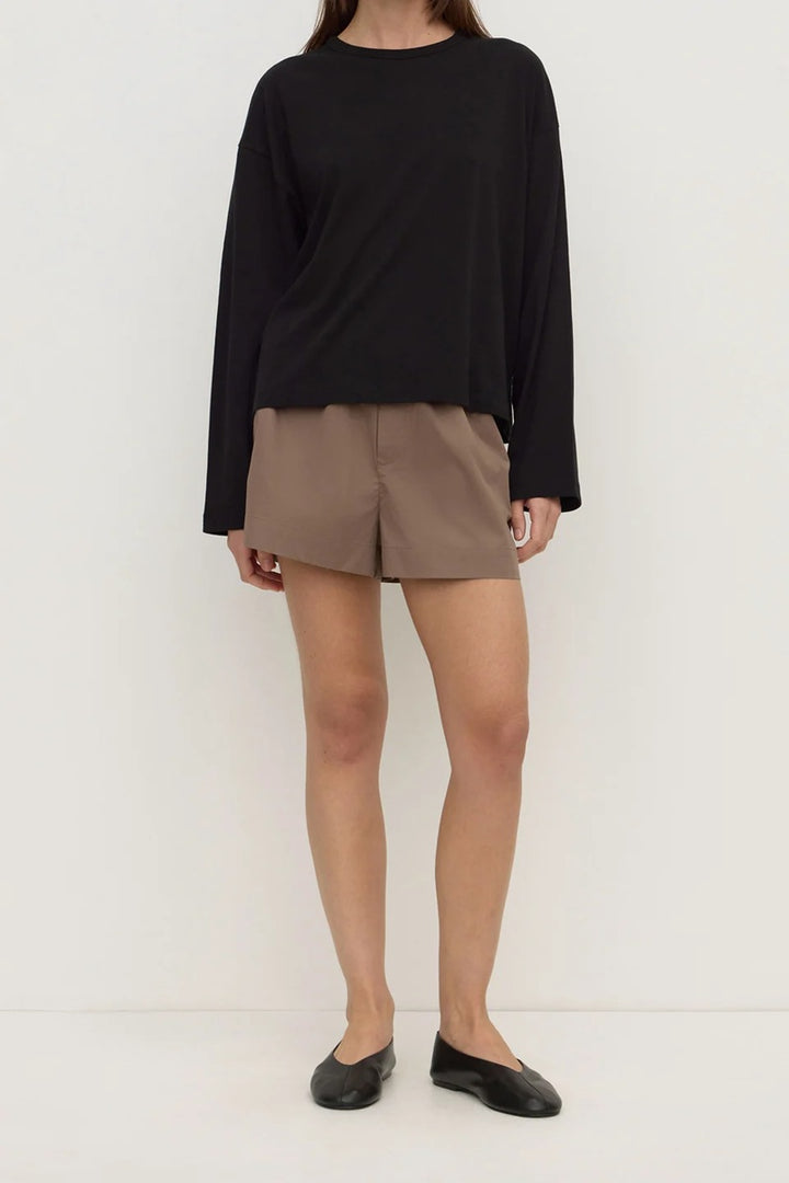 Micha Poplin Short | Dark Sand