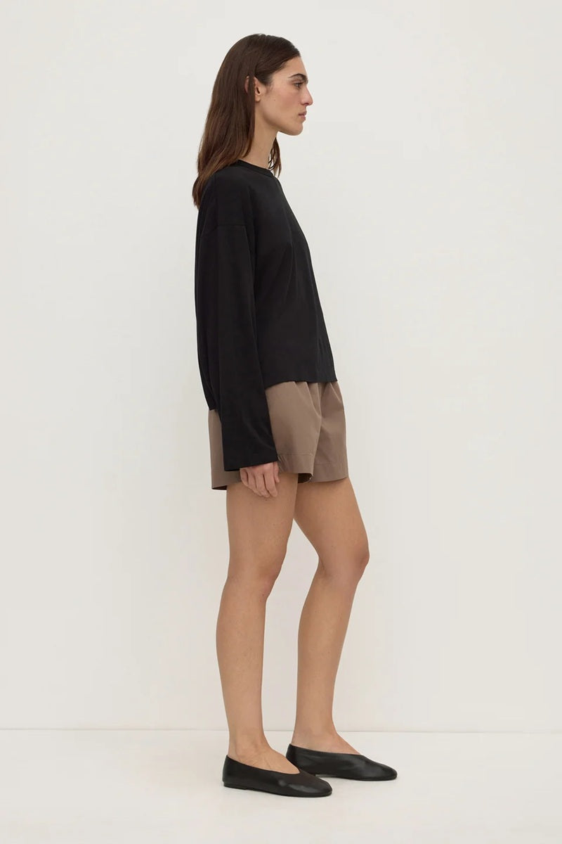 Micha Poplin Short | Dark Sand