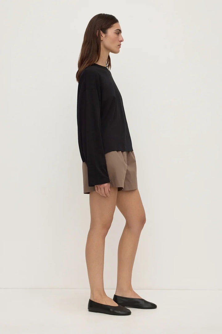 Micha Poplin Short | Dark Sand