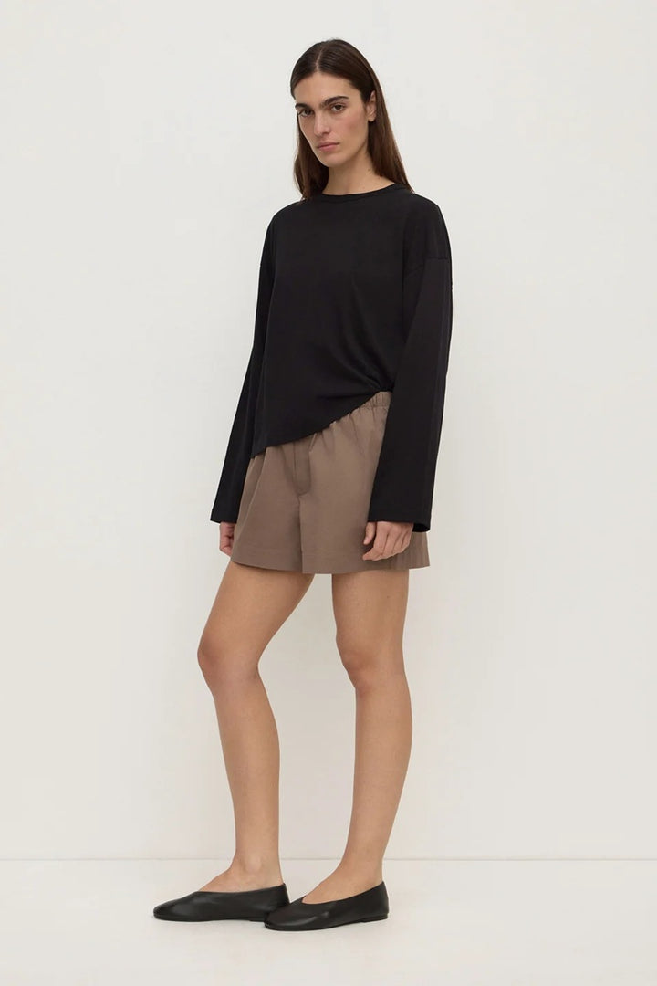 Micha Poplin Short | Dark Sand