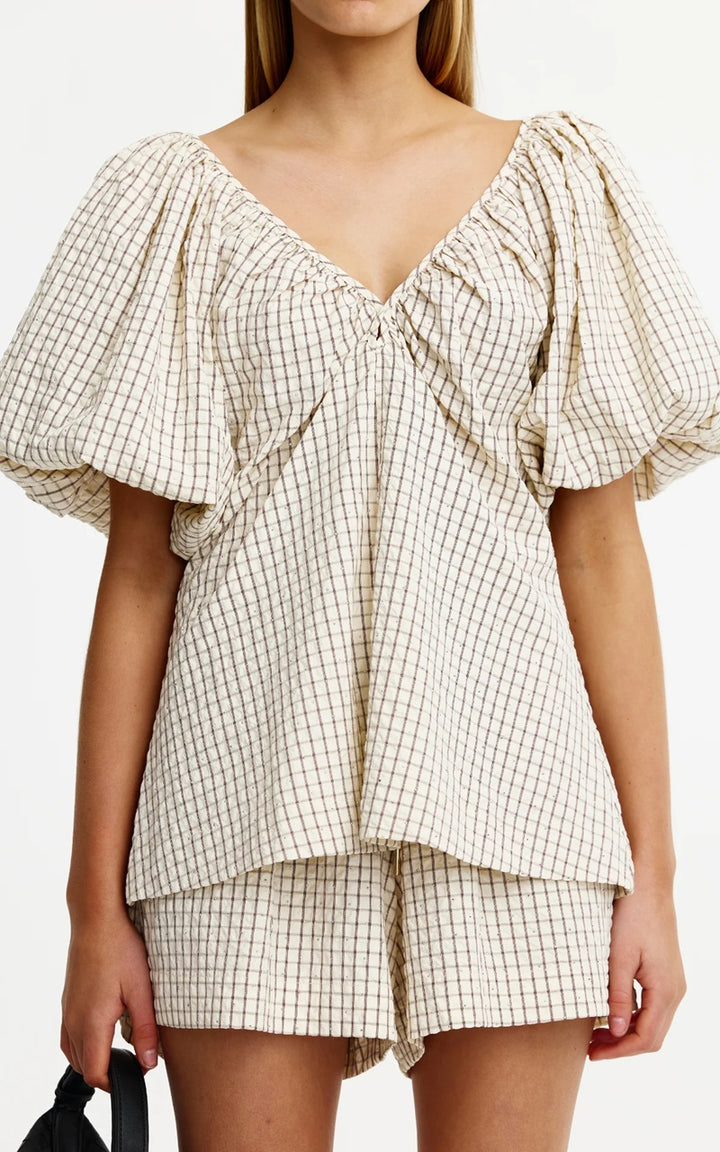 Mimi Top | Rhinestone Gingham