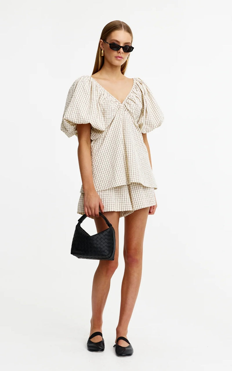 Mimi Top | Rhinestone Gingham