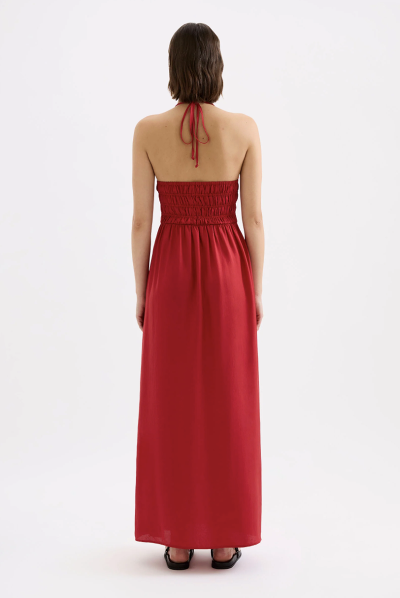 Mira Tencel Maxi Dress | Crimson
