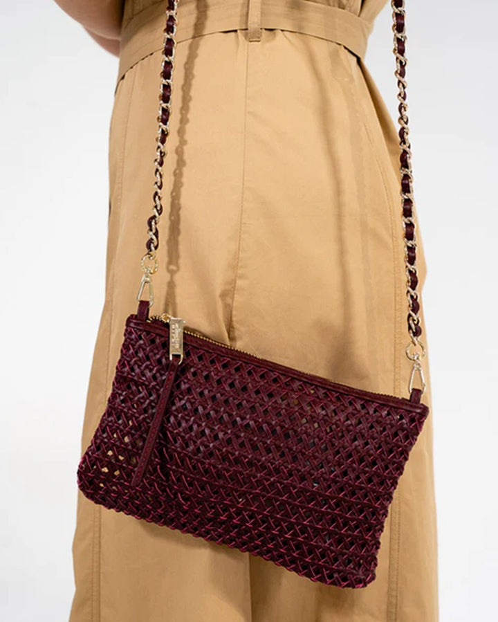 Molly Weave Crossbody | Burgundy Weave