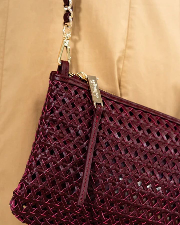 Molly Weave Crossbody | Burgundy Weave