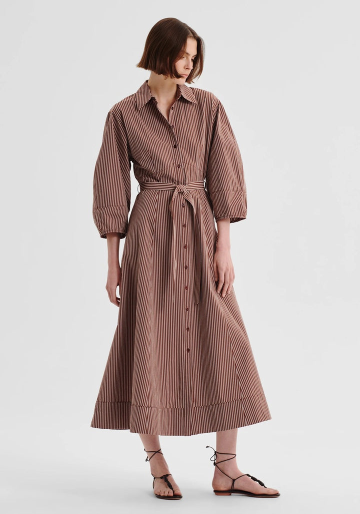 McKenna Stripe Dress | Chocolate