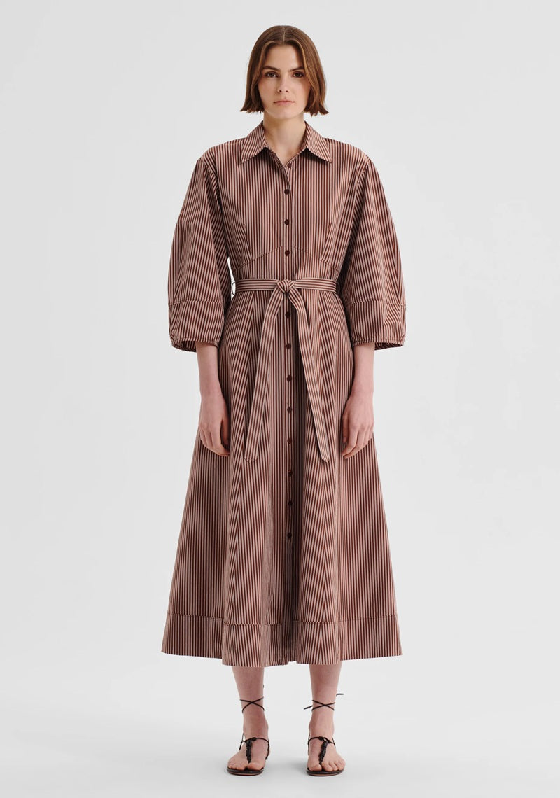 McKenna Stripe Dress | Chocolate