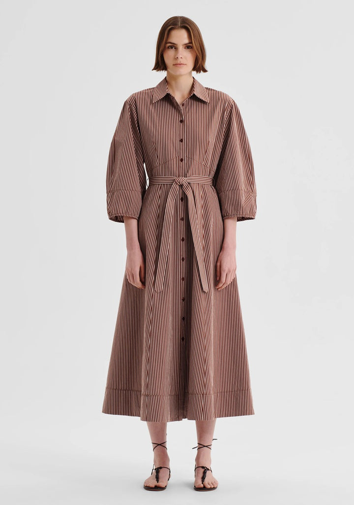 McKenna Stripe Dress | Chocolate