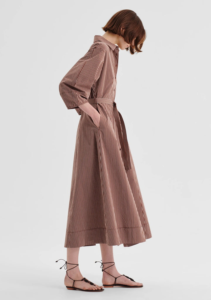 McKenna Stripe Dress | Chocolate