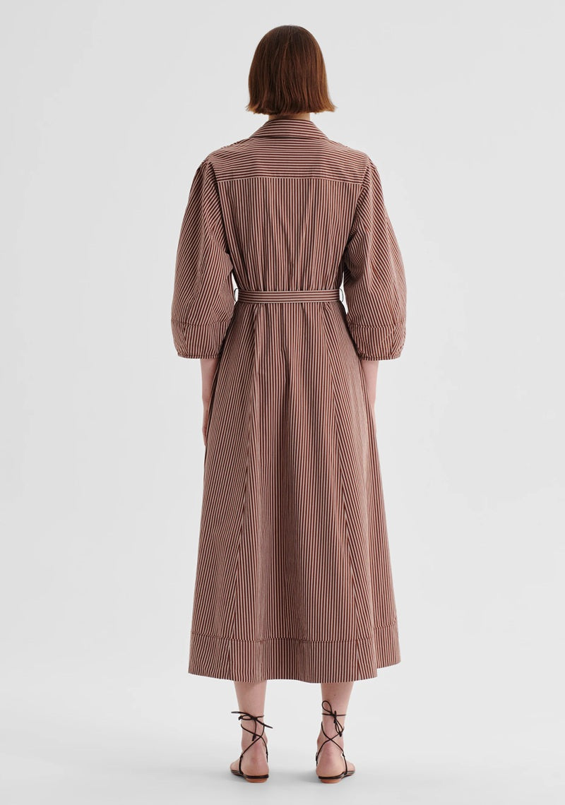 McKenna Stripe Dress | Chocolate