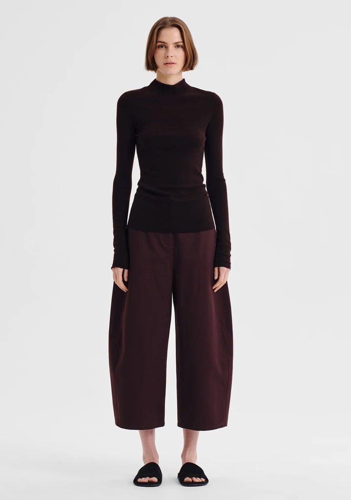 Talia Long Sleeve Merino Knit Top | Espresso