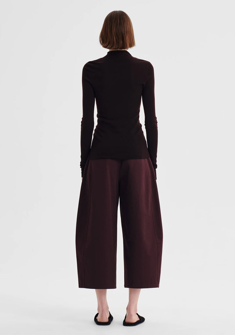 Talia Long Sleeve Merino Knit Top | Espresso