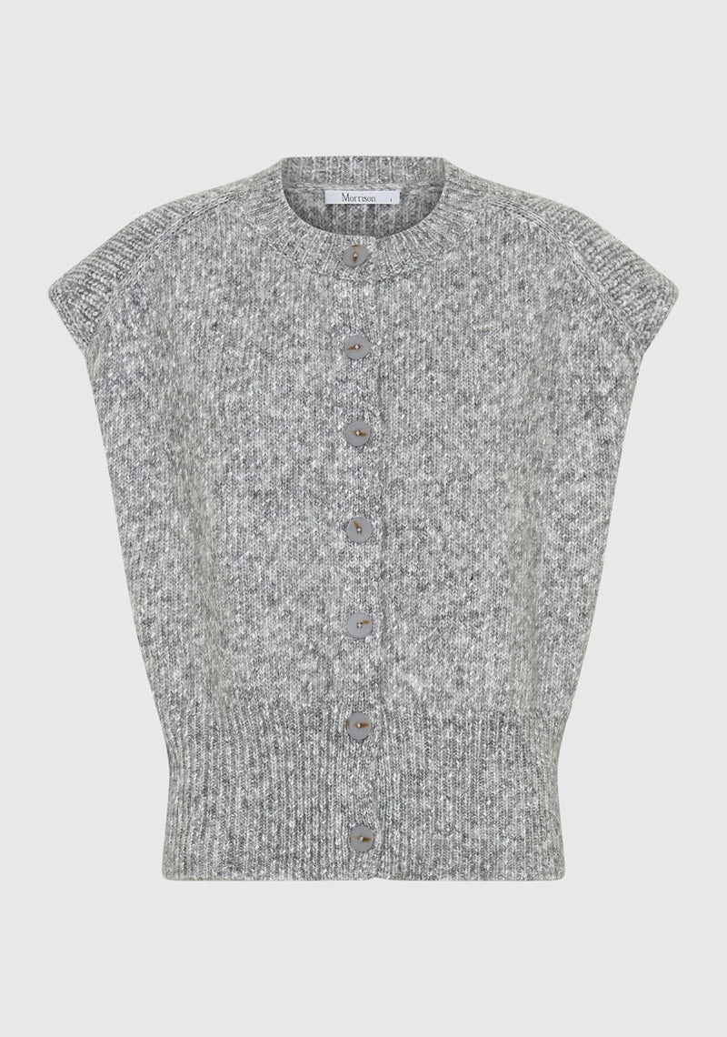 Zoe Knit Vest | Grey Marle