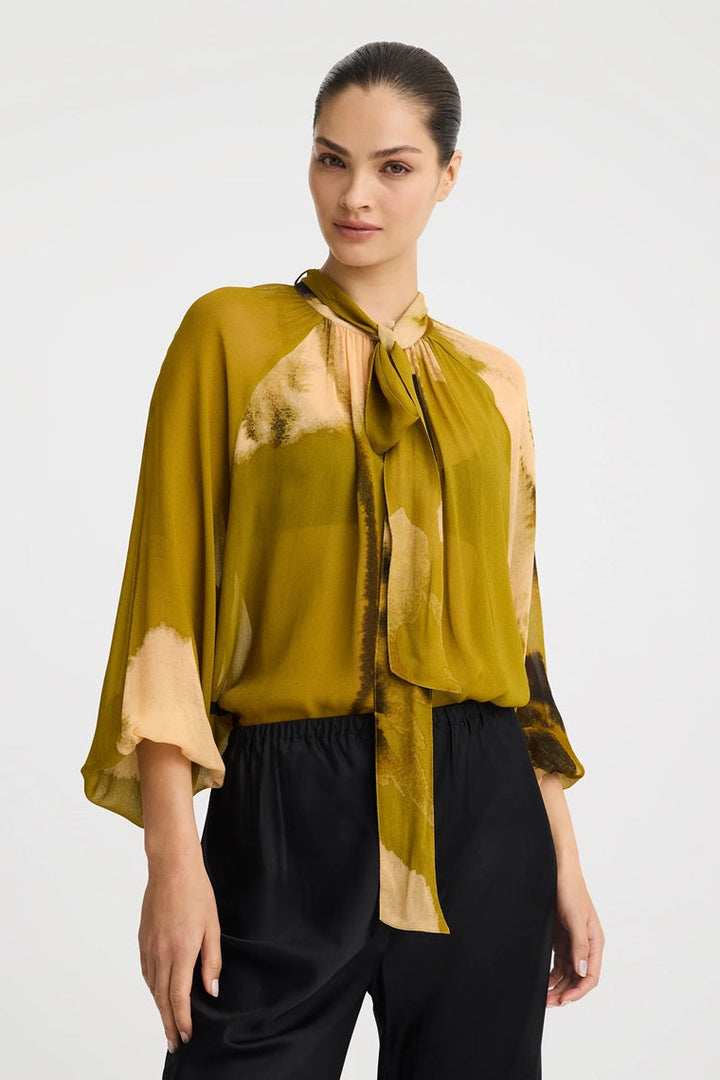 Astra Shirt | Moss Print