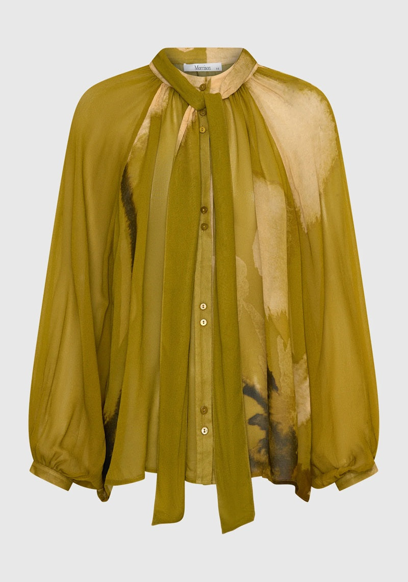 Astra Shirt | Moss Print