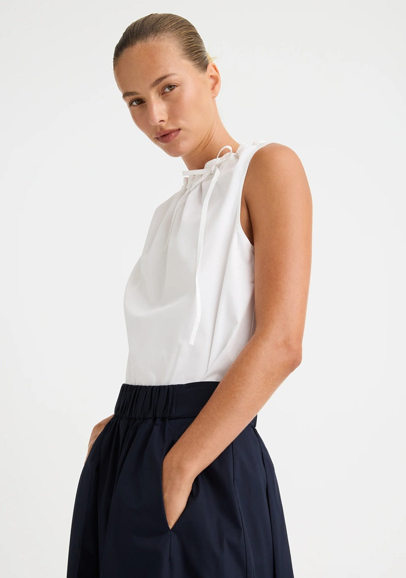 Maddison Tie Top | White