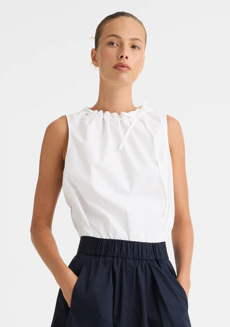 Maddison Tie Top | White