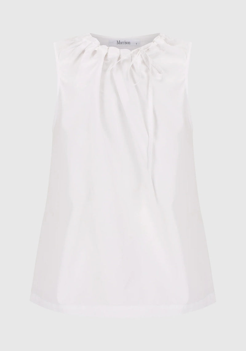 Maddison Tie Top | White