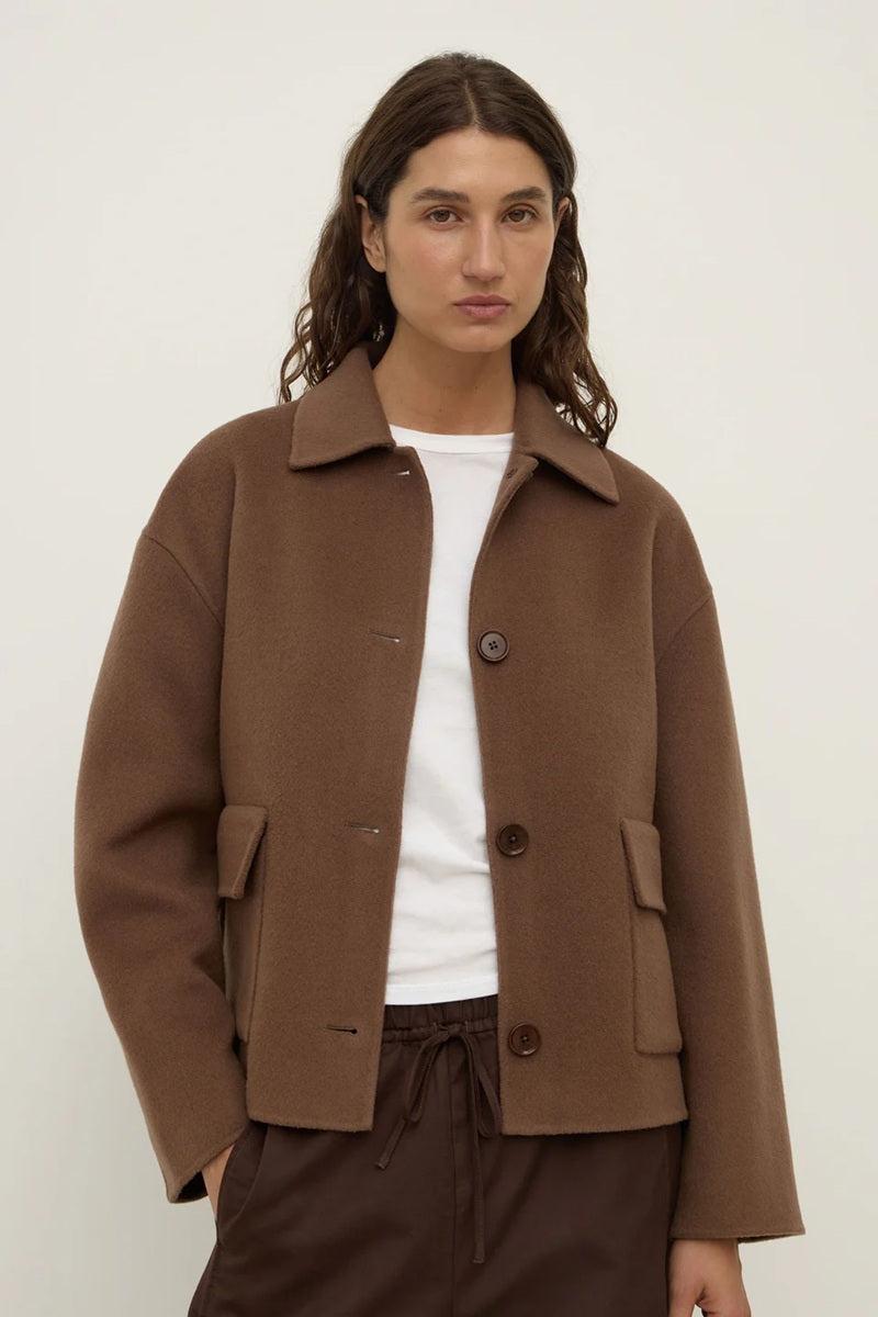 Myra Wool Jacket | Milk Chocolate