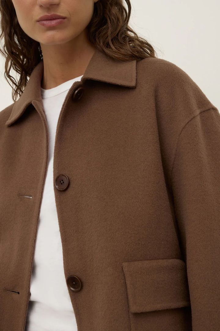 Myra Wool Jacket | Milk Chocolate