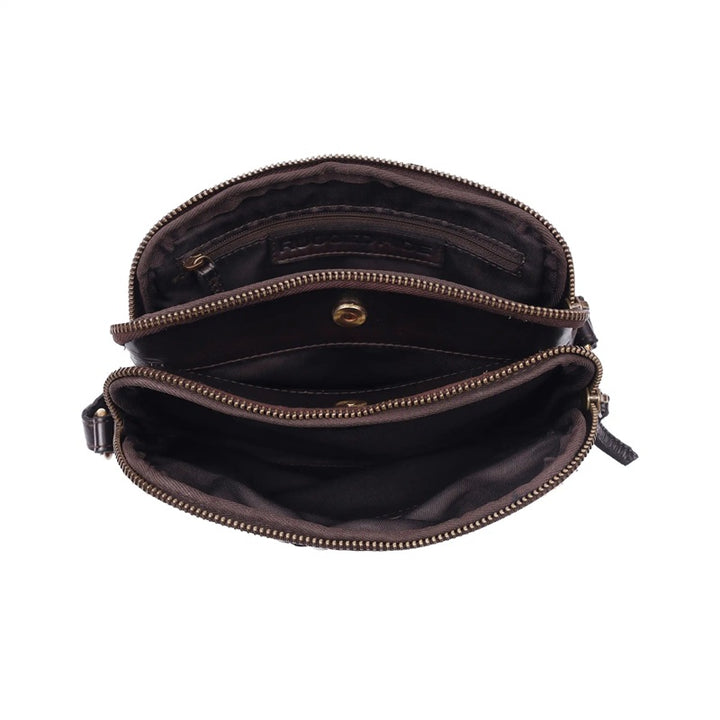 Nancy Woven Cross Body Bag | Brown