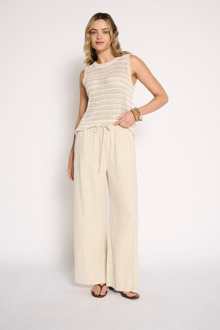 Nina Tank | Natural & White