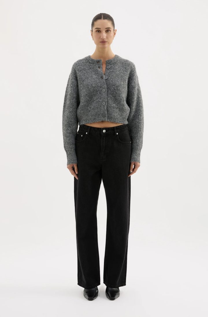 Nixon Cropped Cardigan | Charcoal