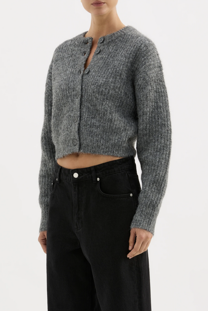 Nixon Cropped Cardigan | Charcoal