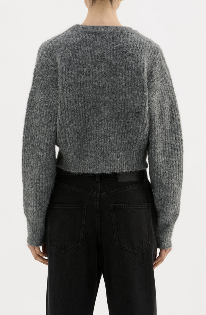 Nixon Cropped Cardigan | Charcoal