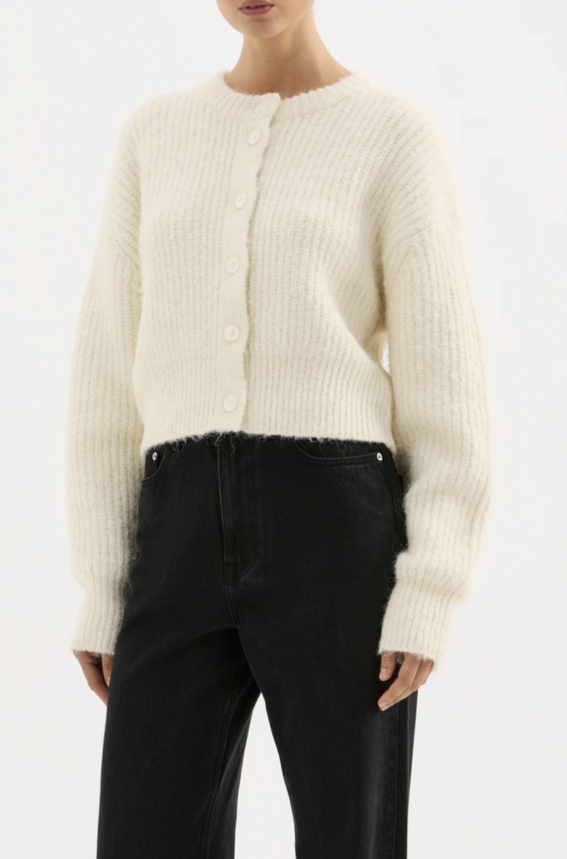 Nixon Cropped Cardigan | Ivory