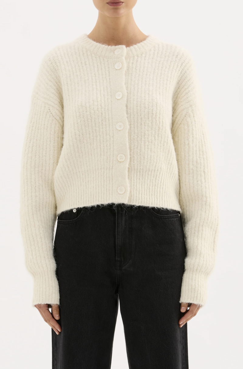 Nixon Cropped Cardigan | Ivory