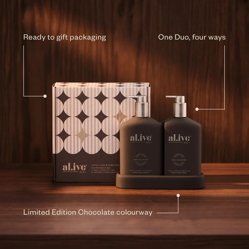 Transformative Wash & Lotion Duo | Vanilla Cream & Tonka