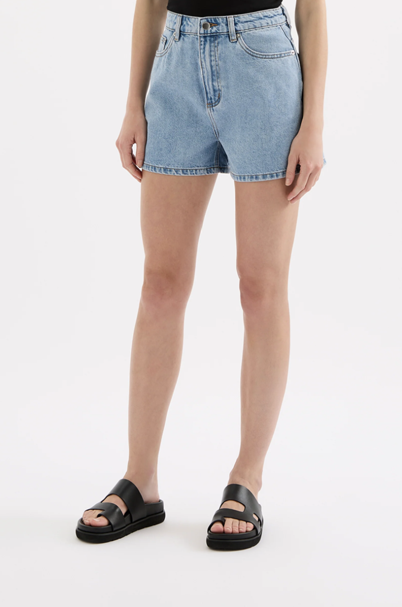 Organic Mom Short | Soft Blue