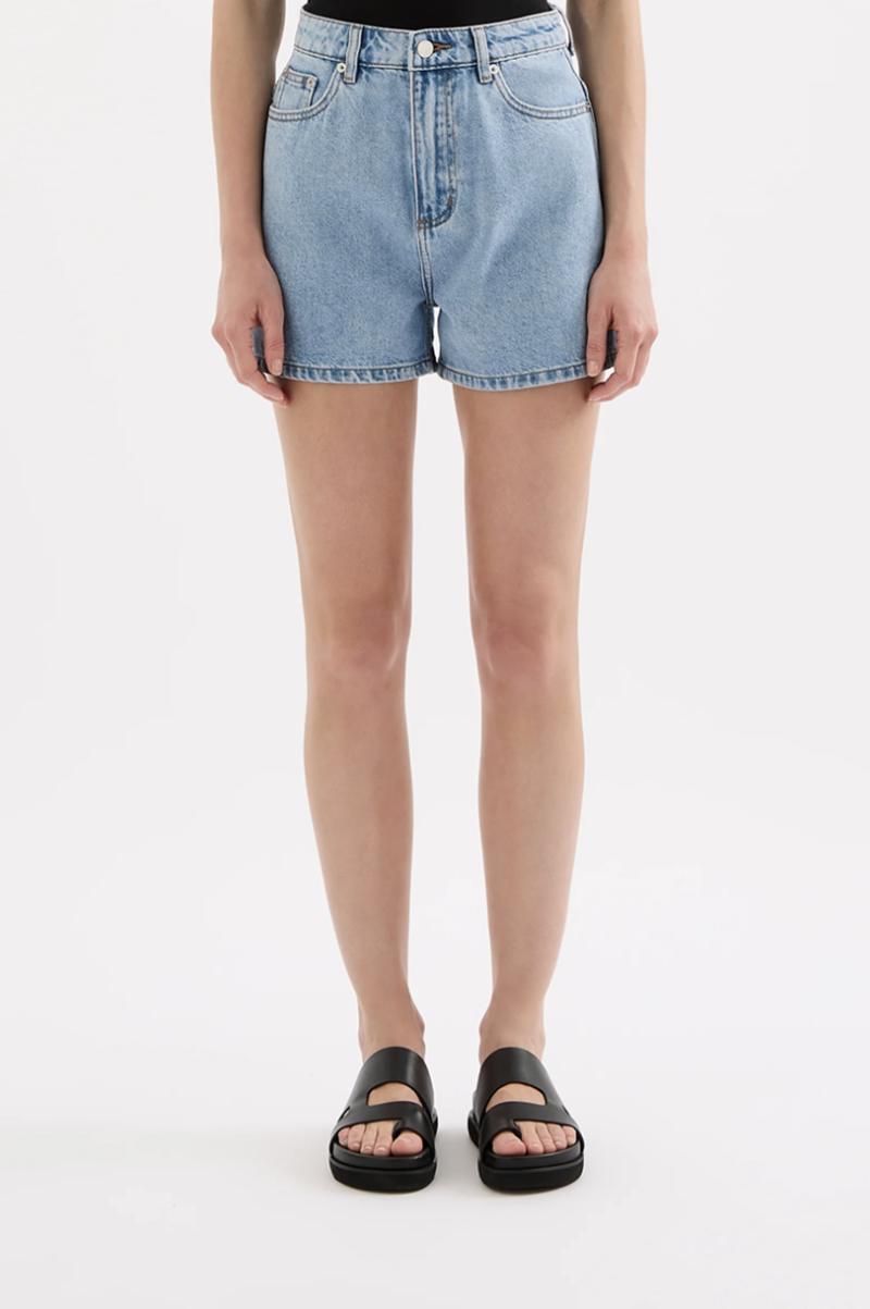 Organic Mom Short | Soft Blue