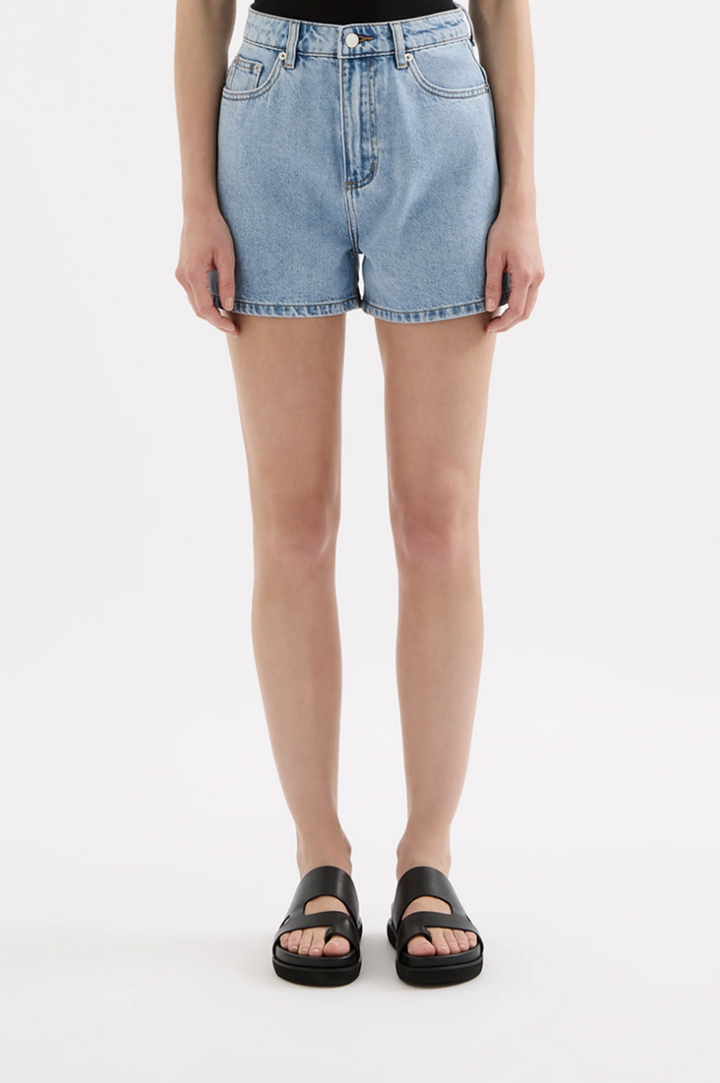 Organic Mom Short | Soft Blue