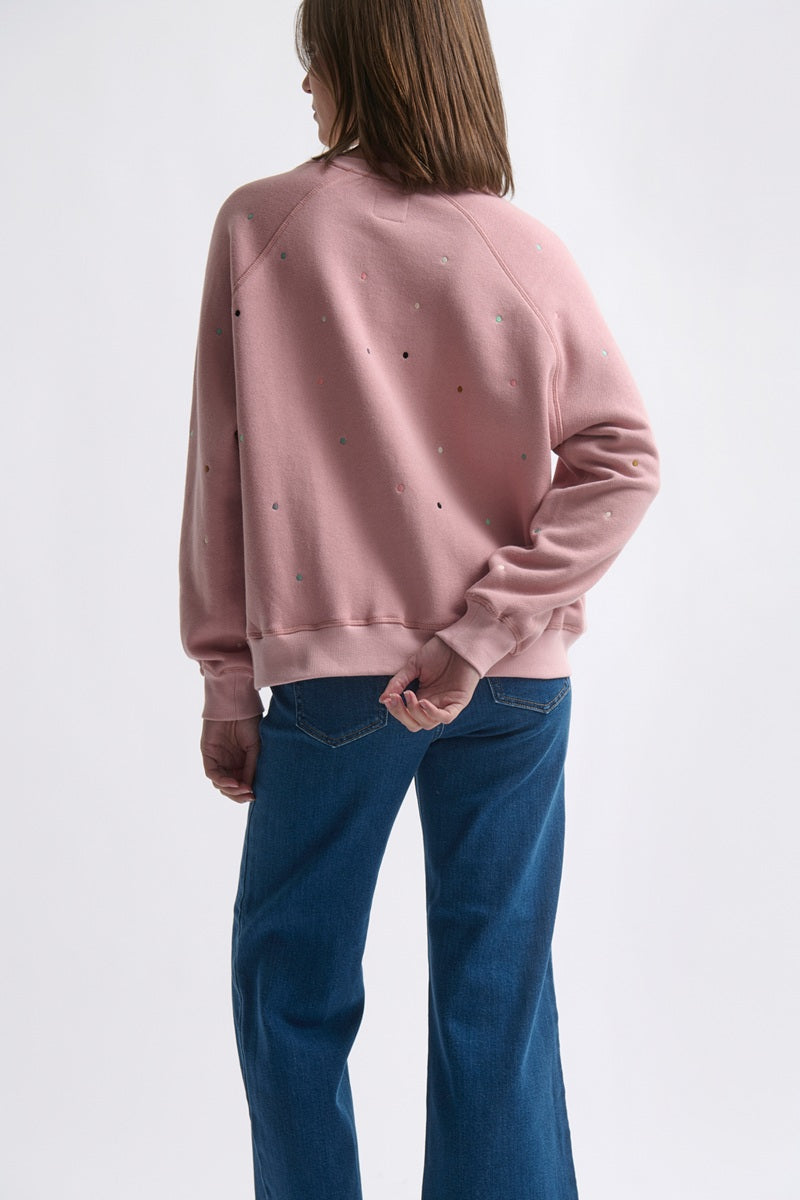 Patti Sweatshirt | Dots Musk Pink