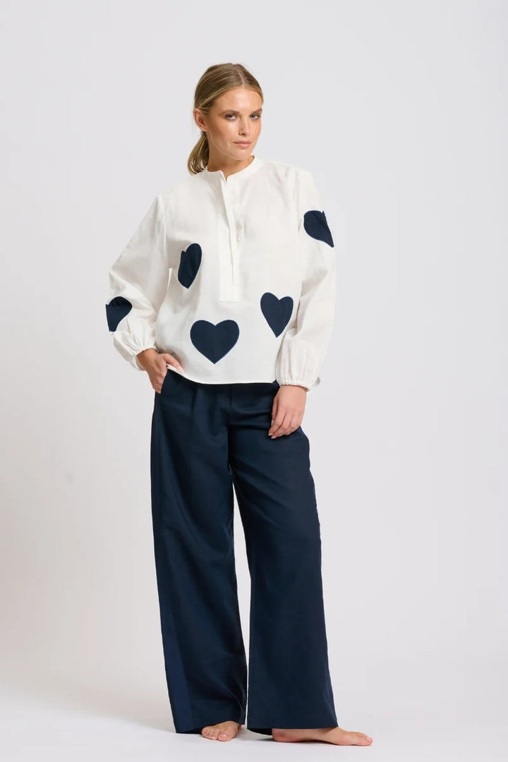 Phoebe High Waisted Pant | Navy
