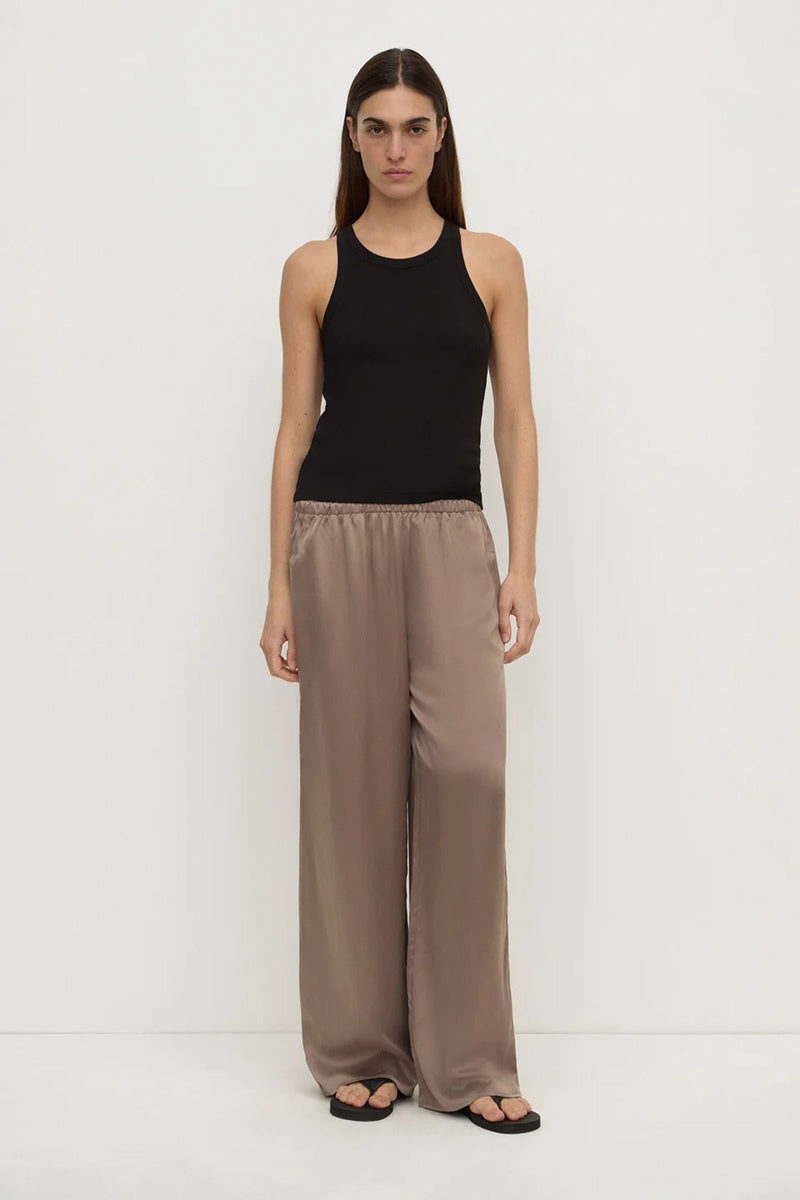 Pippa Silk Pant | Dark Sand