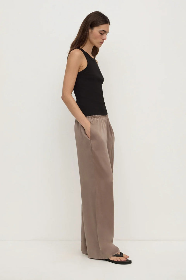 Pippa Silk Pant | Dark Sand
