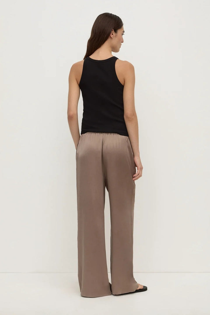 Pippa Silk Pant | Dark Sand
