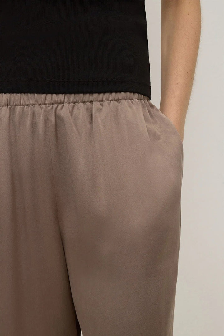 Pippa Silk Pant | Dark Sand