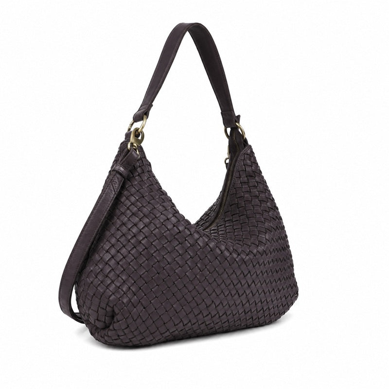 Matilda Woven Shoulder Bag | Brown