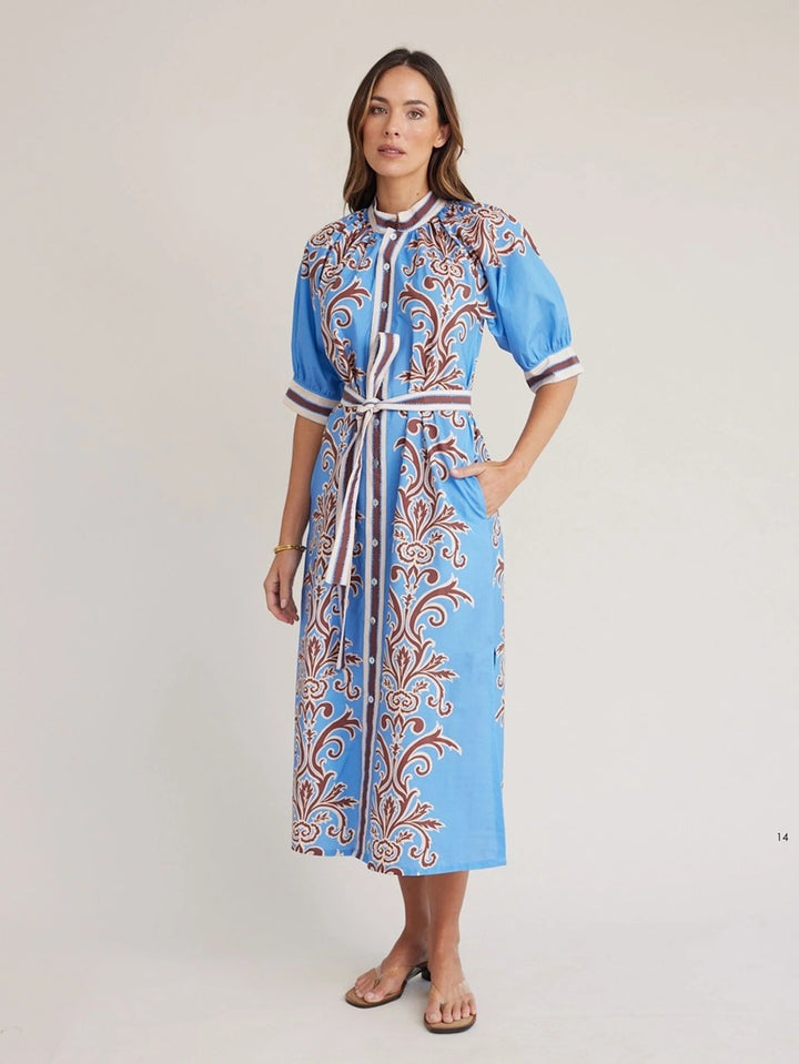 Robe Dress | Blue Deco Stripe