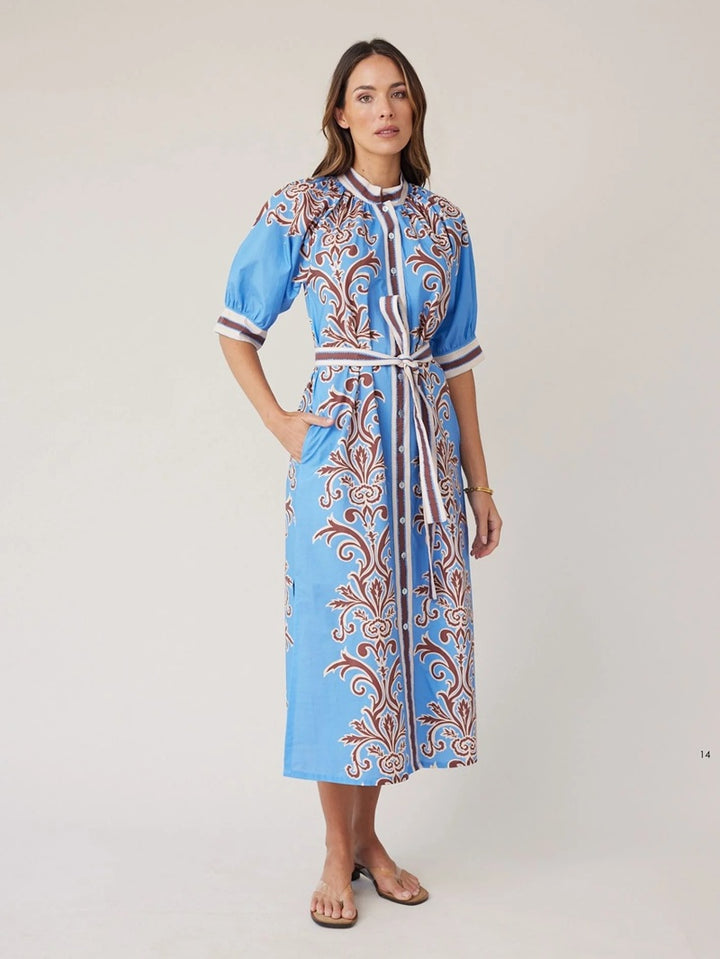 Robe Dress | Blue Deco Stripe